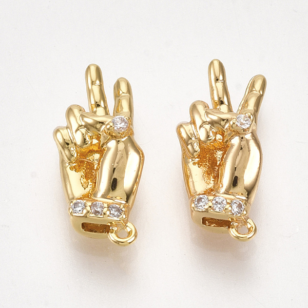 PandaHall Brass Charms, with Cubic Zirconia, Hand, Clear, Nickel Free, Real 18K Gold Plated, 13x6x4mm, Hole: 0.6mm Brass+Cubic Zirconia Palm...
PandaHall Brass Charms, with Cubic Zirconia, Hand, Clear, Nickel Free, Real 18K Gold Plated, 13x6x4mm, Hole: 0.6mm Brass+Cubic Zirconia Palm...
