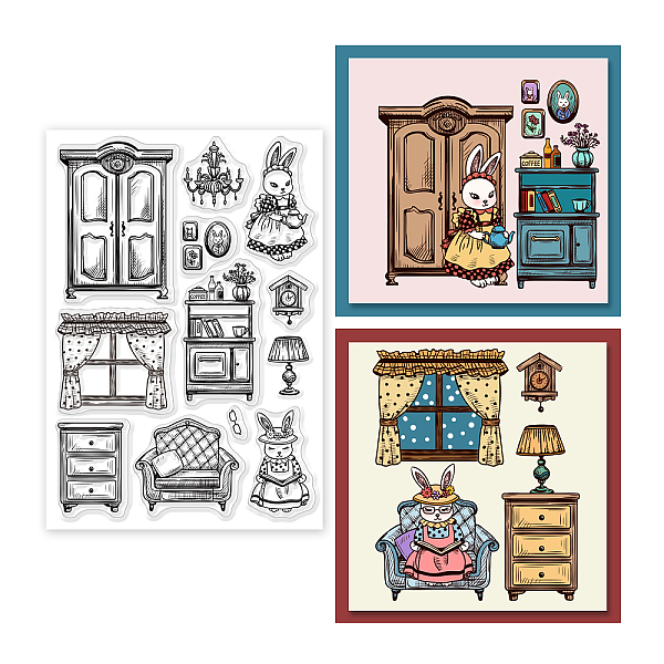 PandaHall GLOBLELAND Rabbit House Clear Stamps Cabinet Window Wall Clock Sofa Silicone Clear Stamp Seals for Cards Making DIY Scrapbooking...
PandaHall GLOBLELAND Rabbit House Clear Stamps Cabinet Window Wall Clock Sofa Silicone Clear Stamp Seals for Cards Making DIY Scrapbooking...