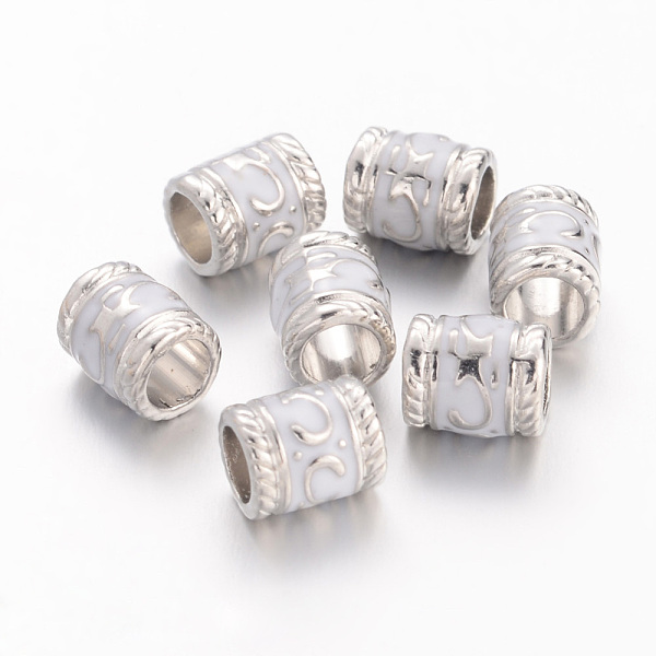 PandaHall Enamel Alloy European Beads, Cadmium Free & Lead Free, Large Hole Column Beads, Platinum Plated, White, White, 8.5x7mm, Hole: 5mm...
PandaHall Enamel Alloy European Beads, Cadmium Free & Lead Free, Large Hole Column Beads, Platinum Plated, White, White, 8.5x7mm, Hole: 5mm...