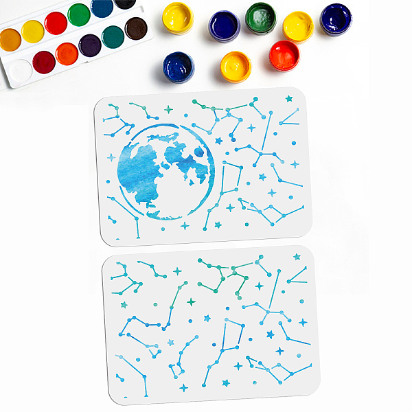 PandaHall MAYJOYDIY 2pcs Moon Star Stencil Star Zodiac Constellation Stencils Starry Night Wall Stencil 11.7×8.3inch Washable Reusable...
PandaHall MAYJOYDIY 2pcs Moon Star Stencil Star Zodiac Constellation Stencils Starry Night Wall Stencil 11.7×8.3inch Washable Reusable...