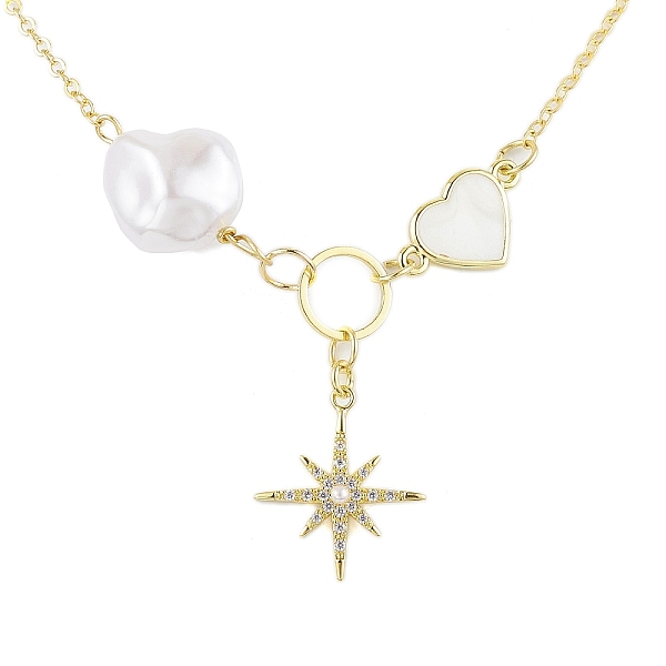 PandaHall Brass Pendants Necklaces, with Pearl, Jewely for Women, Star, Golden, 18.78 inch(47.7cm) Pearl Star
PandaHall Brass Pendants Necklaces, with Pearl, Jewely for Women, Star, Golden, 18.78 inch(47.7cm) Pearl Star