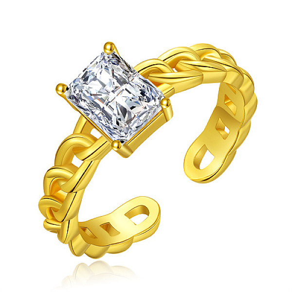 PandaHall Golden Brass Micro Pave Cubic Zirconia Open Cuff Rings, Rectangle, Clear, Wide: 4mm Brass+Cubic Zirconia Rectangle Clear
PandaHall Golden Brass Micro Pave Cubic Zirconia Open Cuff Rings, Rectangle, Clear, Wide: 4mm Brass+Cubic Zirconia Rectangle Clear