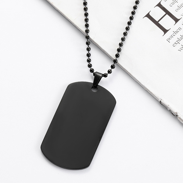 PandaHall Stainless Steel Military Dog Tag Pendant Necklaces, Box Chain Necklaces Stainless Steel
PandaHall Stainless Steel Military Dog Tag Pendant Necklaces, Box Chain Necklaces Stainless Steel