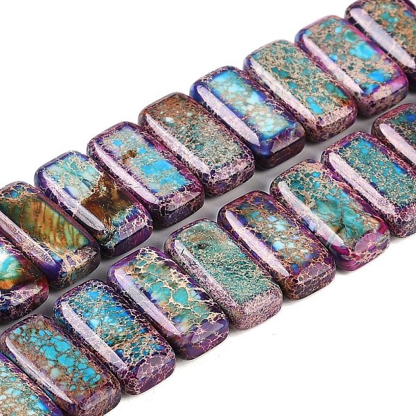 PandaHall Dyed Natural Imperial Jasper Beads Strands, Rectangle, 2-Hole, Purple, 20x9.5~10x6mm, Hole: 1.2mm, about 20~21pcs/strand...
PandaHall Dyed Natural Imperial Jasper Beads Strands, Rectangle, 2-Hole, Purple, 20x9.5~10x6mm, Hole: 1.2mm, about 20~21pcs/strand...