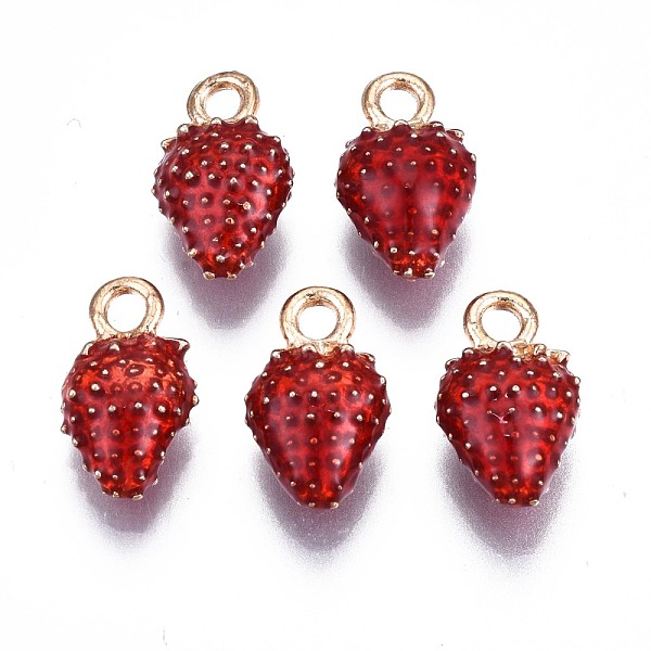PandaHall Alloy Enamel Charms, Cadmium Free & Nickel Free & Lead Free, Light Gold, Strawberry, Red, 15x9x6.5mm, Hole: 2mm Alloy+Enamel Fruit...
PandaHall Alloy Enamel Charms, Cadmium Free & Nickel Free & Lead Free, Light Gold, Strawberry, Red, 15x9x6.5mm, Hole: 2mm Alloy+Enamel Fruit...