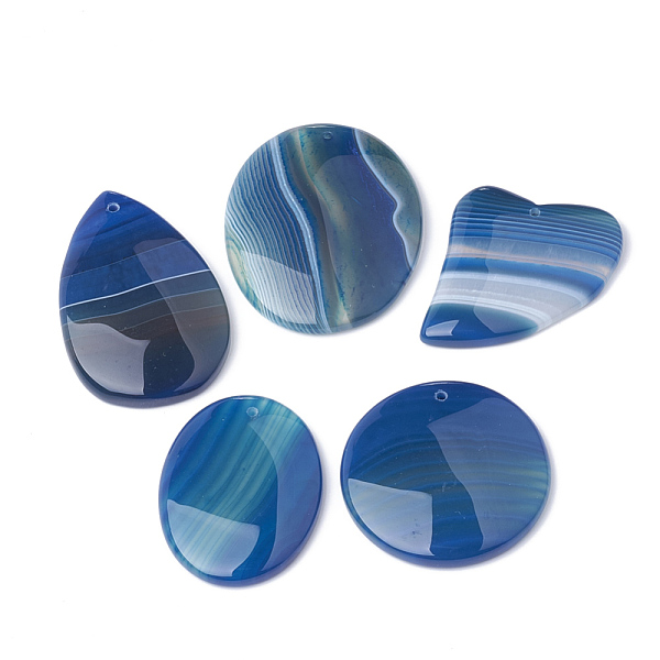 PandaHall Dyed Natural Striped Agate/Banded Agate Pendants, Mixed Shape, Steel Blue, 36~54x32~41x5~7mm, Hole: 2mm Banded Agate Mixed Shapes...
PandaHall Dyed Natural Striped Agate/Banded Agate Pendants, Mixed Shape, Steel Blue, 36~54x32~41x5~7mm, Hole: 2mm Banded Agate Mixed Shapes...