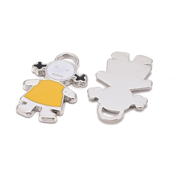 PandaHall Alloy Enamel Pendants, Lead Free and Cadmium Free, Children, Platinum, Yellow, about 25.5mm long, 16.5mm wide, 2mm thick, hole...
PandaHall Alloy Enamel Pendants, Lead Free and Cadmium Free, Children, Platinum, Yellow, about 25.5mm long, 16.5mm wide, 2mm thick, hole...