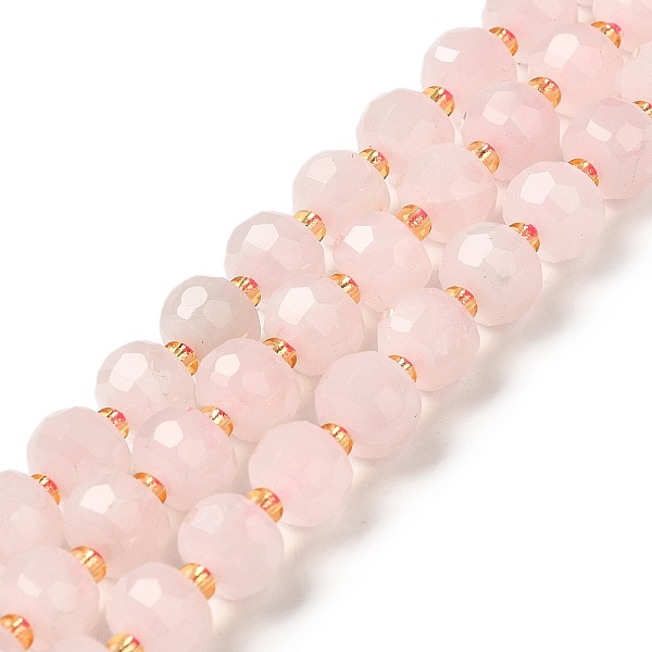 PandaHall Natural Rose Quartz Beads Strands, with Seed Beads, Faceted Rondelle, 7~8x5~6mm, Hole: 1mm, about 45~46pcs/strand, 14.57''~14.96''...
PandaHall Natural Rose Quartz Beads Strands, with Seed Beads, Faceted Rondelle, 7~8x5~6mm, Hole: 1mm, about 45~46pcs/strand, 14.57''~14.96''...
