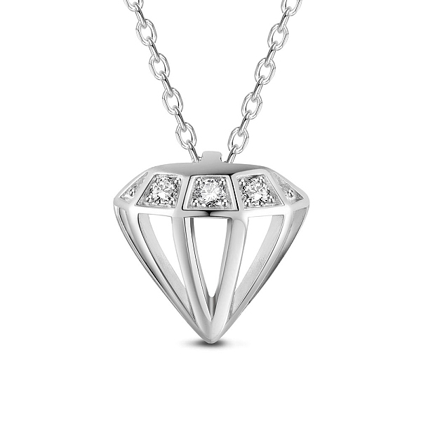 PandaHall SHEGRACE Rhodium Plated 925 Sterling Silver Pendant Necklaces, with Grade AAA Cubic Zirconia, Diamond, Platinum, 21.26 inch(54cm)..., Clear
PandaHall SHEGRACE Rhodium Plated 925 Sterling Silver Pendant Necklaces, with Grade AAA Cubic Zirconia, Diamond, Platinum, 21.26 inch(54cm)..., Clear