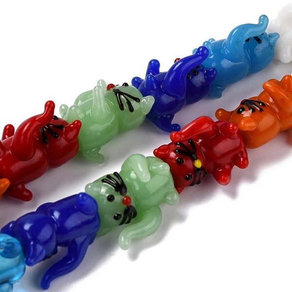 PandaHall Handmade Lampwork Beads Strands, Cartoon Cat, Colorful, 18.5~21x18~19x15~21mm, Hole: 2mm, about 18pcs/strand, 12.99 inch(33cm)...
PandaHall Handmade Lampwork Beads Strands, Cartoon Cat, Colorful, 18.5~21x18~19x15~21mm, Hole: 2mm, about 18pcs/strand, 12.99 inch(33cm)...