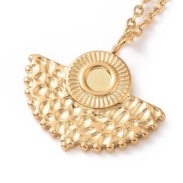 PandaHall Ion Plating(IP) 304 Stainless Steel Fan Pendant Necklace for Women, Golden, 17.83 inch(45.3cm) 304 Stainless Steel
PandaHall Ion Plating(IP) 304 Stainless Steel Fan Pendant Necklace for Women, Golden, 17.83 inch(45.3cm) 304 Stainless Steel