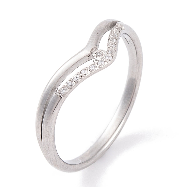 PandaHall 304 Stainless Steel Finger Ring for Women, with Cubic Zirconia, Stainless Steel Color, 6.5mm, US Size 6~9(16.5~19mm) Stainless..., Clear
PandaHall 304 Stainless Steel Finger Ring for Women, with Cubic Zirconia, Stainless Steel Color, 6.5mm, US Size 6~9(16.5~19mm) Stainless..., Clear