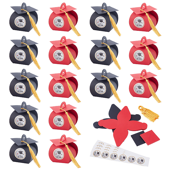 PandaHall 30Pcs 2 Colors Paper Candy Boxes, Wedding Party Gift Box, with Tassel, Doctorial Hat Shape, Mixed Color, 6.75x7.15x8.6cm..., Multicolor
PandaHall 30Pcs 2 Colors Paper Candy Boxes, Wedding Party Gift Box, with Tassel, Doctorial Hat Shape, Mixed Color, 6.75x7.15x8.6cm..., Multicolor