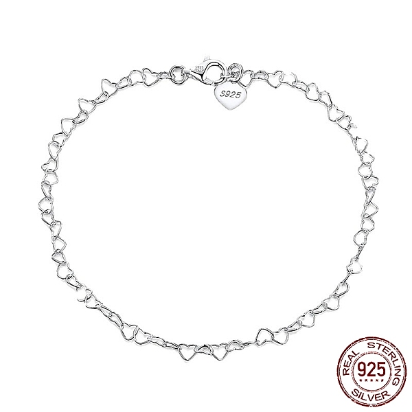 PandaHall Rhodium Plated 925 Sterling Silver Heart Link Chain Anklets Jewelry for Women, with 925 Stamp, Real Platinum Plated, 9-7/8 inch...
PandaHall Rhodium Plated 925 Sterling Silver Heart Link Chain Anklets Jewelry for Women, with 925 Stamp, Real Platinum Plated, 9-7/8 inch...