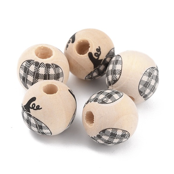 PandaHall Autumn Theme Natural Wooden Beads, Plaid Beads, Round with Pumpkin Pattern, Tartan Design, Black, 16x15mm, Hole: 4mm Wood Round...
PandaHall Autumn Theme Natural Wooden Beads, Plaid Beads, Round with Pumpkin Pattern, Tartan Design, Black, 16x15mm, Hole: 4mm Wood Round...