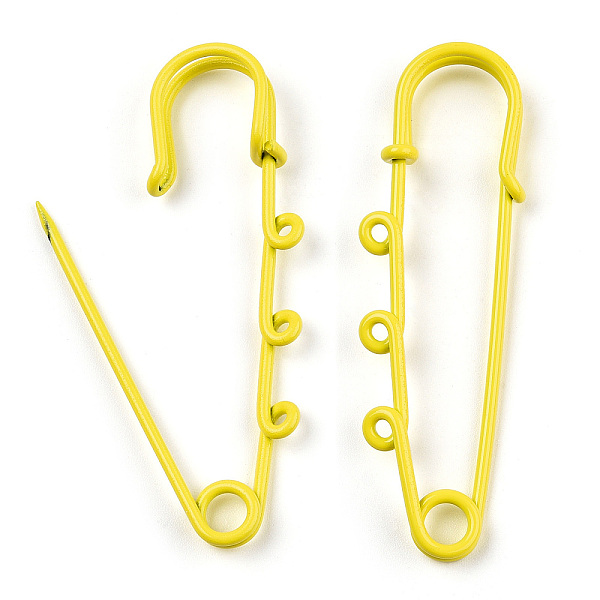 PandaHall Spray Painted Iron Brooch Findings, Kilt Pins with Triple Loops, Yellow, 59x18x6mm, Hole: 2mm Iron Yellow
PandaHall Spray Painted Iron Brooch Findings, Kilt Pins with Triple Loops, Yellow, 59x18x6mm, Hole: 2mm Iron Yellow