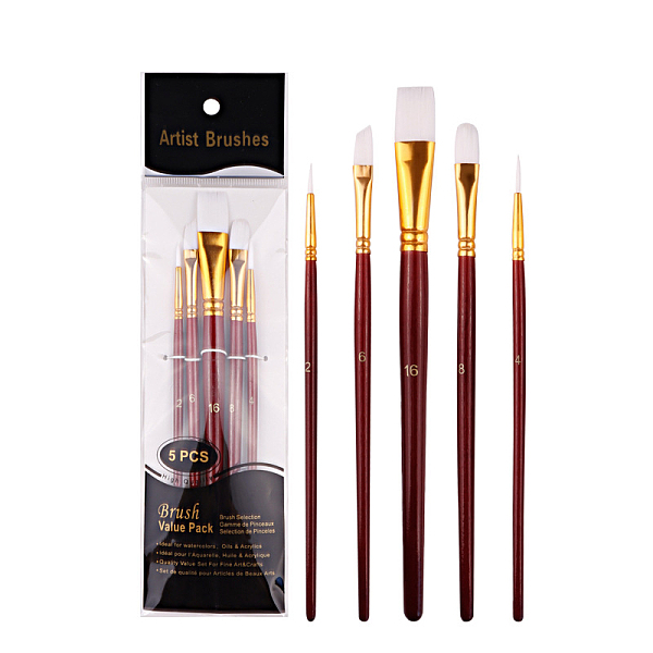PandaHall Painting Brush Set, Nylon Brush Head with Wooden Handle and Gold Plated Aluminium Tube, for Watercolor Painting Artist...
PandaHall Painting Brush Set, Nylon Brush Head with Wooden Handle and Gold Plated Aluminium Tube, for Watercolor Painting Artist...