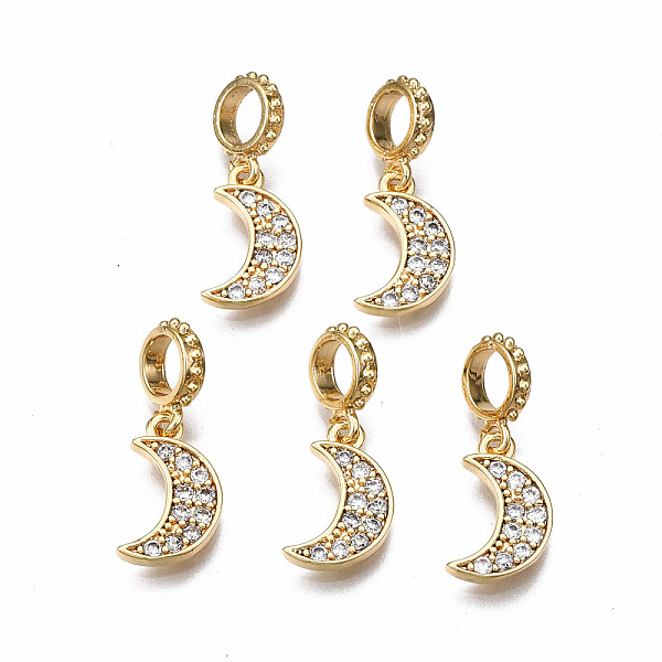 PandaHall Brass Micro Pave Clear Cubic Zirconia Pendants, Nickel Free, Moon, Real 18K Gold Plated, 20x7.5x2mm, Hole: 4mm, Ring: 9x7x2mm...
PandaHall Brass Micro Pave Clear Cubic Zirconia Pendants, Nickel Free, Moon, Real 18K Gold Plated, 20x7.5x2mm, Hole: 4mm, Ring: 9x7x2mm...