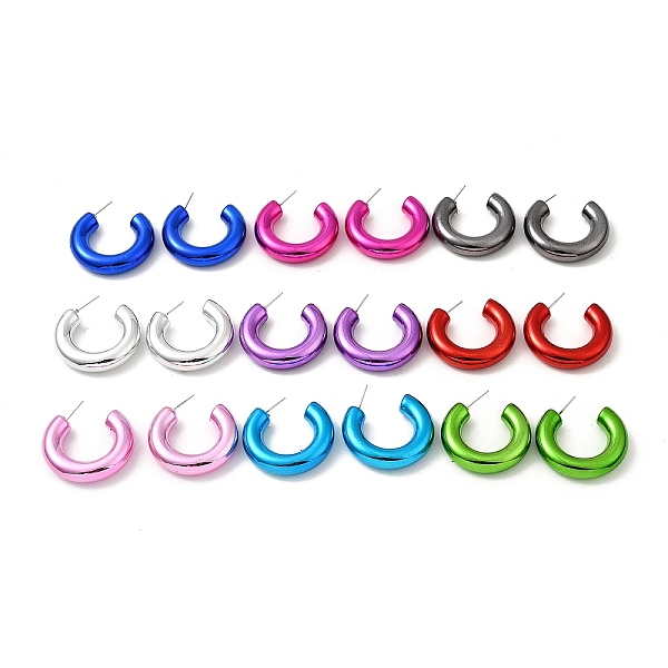 PandaHall Ring Acrylic Stud Earrings, Half Hoop Earrings with 316 Surgical Stainless Steel Pins, Mixed Color, 37x8.5mm Acrylic Ring
PandaHall Ring Acrylic Stud Earrings, Half Hoop Earrings with 316 Surgical Stainless Steel Pins, Mixed Color, 37x8.5mm Acrylic Ring