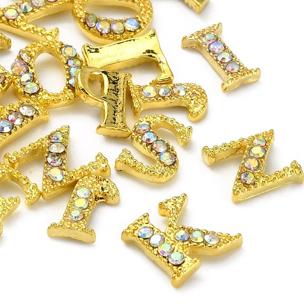 PandaHall Alloy Gold Rhinetone Letters Nail Stud Cabochons, 3D Capital Alphabet, for Women Girls DIY Making Nail Art Design, Random Mixed..., Clear
PandaHall Alloy Gold Rhinetone Letters Nail Stud Cabochons, 3D Capital Alphabet, for Women Girls DIY Making Nail Art Design, Random Mixed..., Clear