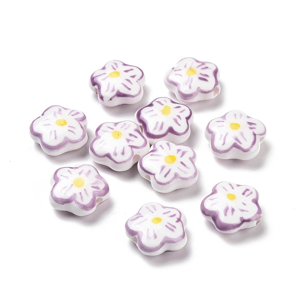 PandaHall Handmade Porcelain Beads, Flower, Lilac, 15x14.5x6mm, Hole: 2mm Porcelain Flower Purple
PandaHall Handmade Porcelain Beads, Flower, Lilac, 15x14.5x6mm, Hole: 2mm Porcelain Flower Purple