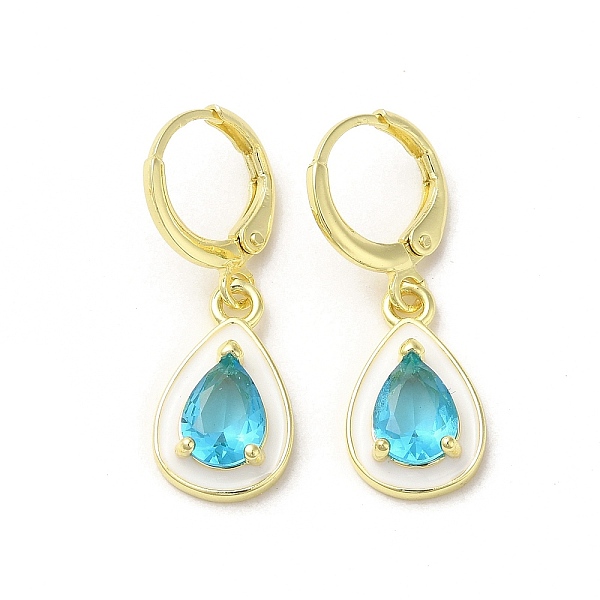 PandaHall Teardrop Real 18K Gold Plated Brass Dangle Leverback Earrings, with Enamel and Glass, Deep Sky Blue, 29x10mm Glass Teardrop
PandaHall Teardrop Real 18K Gold Plated Brass Dangle Leverback Earrings, with Enamel and Glass, Deep Sky Blue, 29x10mm Glass Teardrop