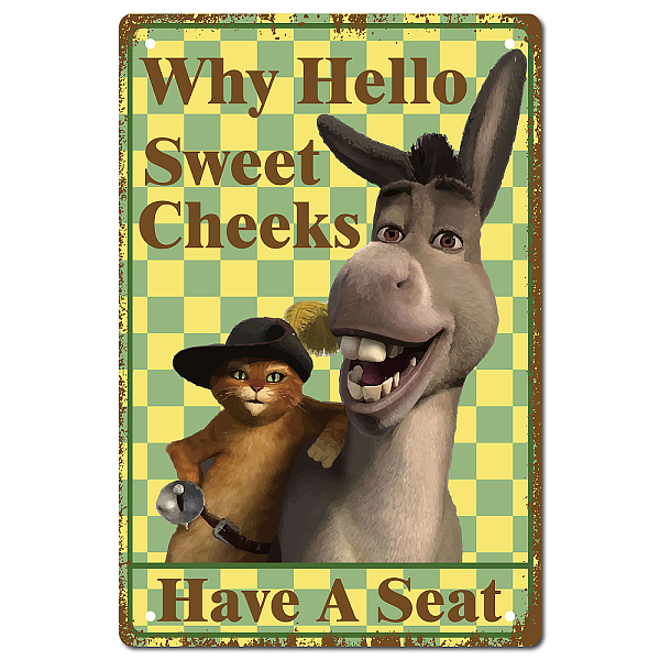 PandaHall CREATCABIN Donkey Cat Why Hello Sweet Cheeks Sign Vintage Tin Signs Funny Metal Tin Sign Wall Art Garden House Plaque for Bathroom...
PandaHall CREATCABIN Donkey Cat Why Hello Sweet Cheeks Sign Vintage Tin Signs Funny Metal Tin Sign Wall Art Garden House Plaque for Bathroom...