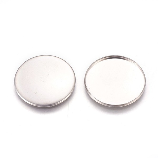 PandaHall 304 Stainless Steel Plain Edge Bezel Cups, Cabochon Settings, Flat Round, Stainless Steel Color, Tray: 30mm, 31.5x2mm 304...
PandaHall 304 Stainless Steel Plain Edge Bezel Cups, Cabochon Settings, Flat Round, Stainless Steel Color, Tray: 30mm, 31.5x2mm 304...