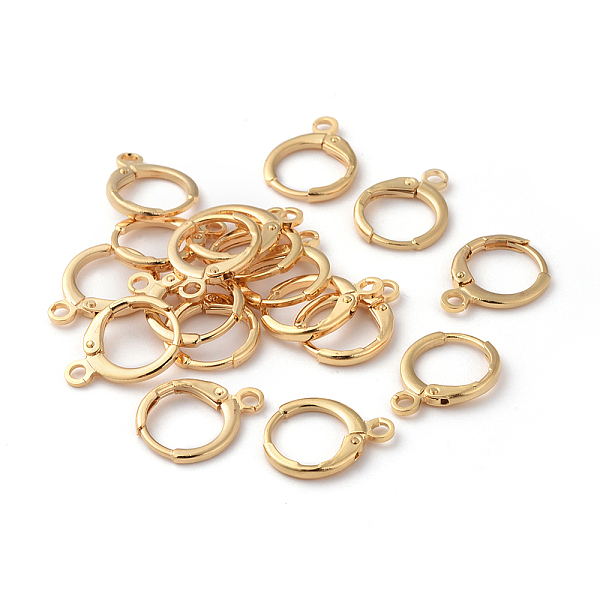 PandaHall Brass Leverback Earring Findings, with Horizontal Loops, Real 18K Gold Plated, 15x11.5x2mm, Hole: 2mm, Pin: 0.8mm Brass
PandaHall Brass Leverback Earring Findings, with Horizontal Loops, Real 18K Gold Plated, 15x11.5x2mm, Hole: 2mm, Pin: 0.8mm Brass