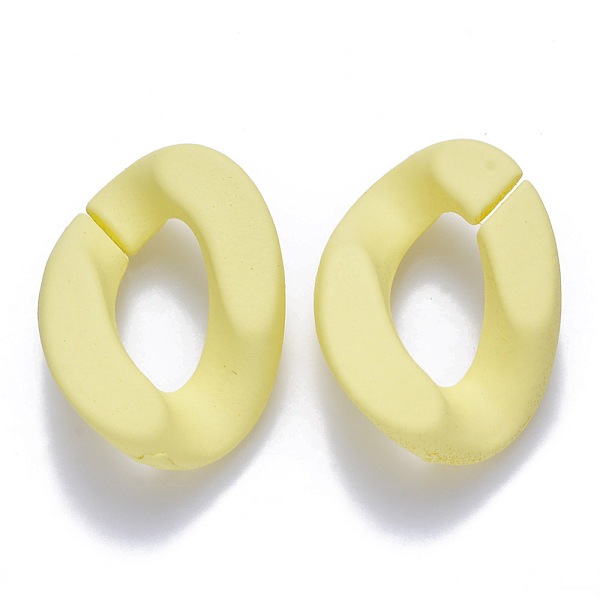PandaHall Opaque Spray Painted Acrylic Linking Rings, Quick Link Connectors, for Curb Chains Making, Twist, Pale Goldenrod, 30x21x6mm, Inner..., Yellow
PandaHall Opaque Spray Painted Acrylic Linking Rings, Quick Link Connectors, for Curb Chains Making, Twist, Pale Goldenrod, 30x21x6mm, Inner..., Yellow