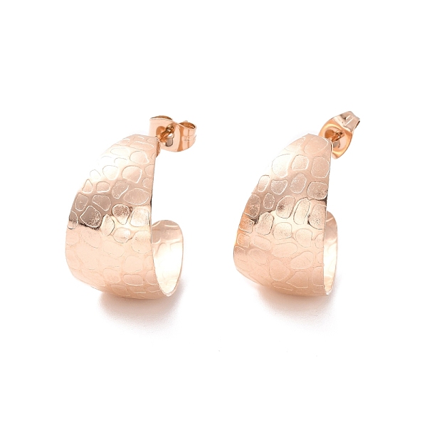 PandaHall Ion Plating(IP) 304 Stainless Steel Chunky C-shape Stud Earrings, Half Hoop Earrings for Women, Rose Gold, 21x12x0.5mm, Pin: 0.7mm...
PandaHall Ion Plating(IP) 304 Stainless Steel Chunky C-shape Stud Earrings, Half Hoop Earrings for Women, Rose Gold, 21x12x0.5mm, Pin: 0.7mm...