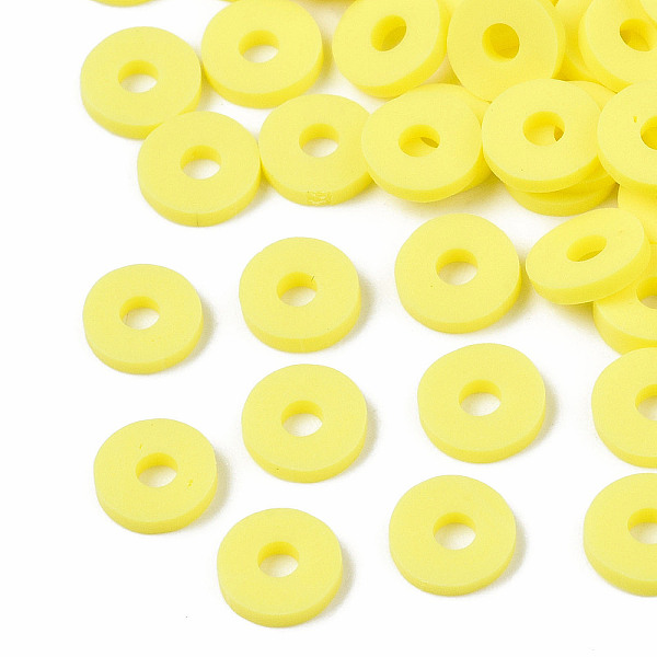 PandaHall Handmade Polymer Clay Beads, Disc/Flat Round, Heishi Beads, Yellow, 8x0.5~1mm, Hole: 2mm, about 13000pcs/1000g Polymer Clay Disc...
PandaHall Handmade Polymer Clay Beads, Disc/Flat Round, Heishi Beads, Yellow, 8x0.5~1mm, Hole: 2mm, about 13000pcs/1000g Polymer Clay Disc...