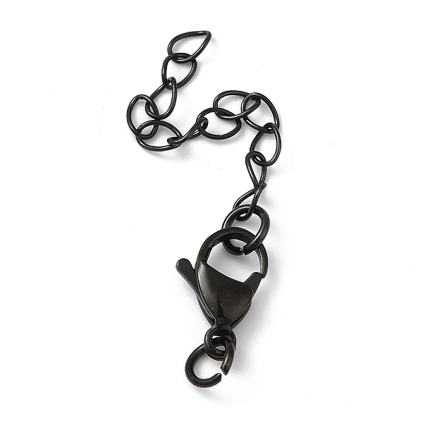 PandaHall 304 Stainless Steel Chain Extender, Black, 65~70mm, Clasp: 9x15mm, Chain: 43mm, Ring: 6x1mm. 304 Stainless Steel
PandaHall 304 Stainless Steel Chain Extender, Black, 65~70mm, Clasp: 9x15mm, Chain: 43mm, Ring: 6x1mm. 304 Stainless Steel