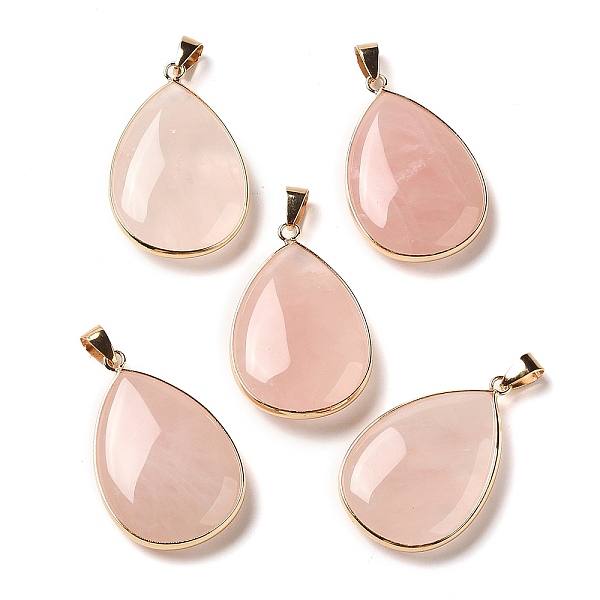 PandaHall Natural Rose Quartz Pendents, Brass Teardrop Charms with Iron Snap on Bails, Light Gold, 39.5x26x8mm, Hole: 7.5x4mm Rose Quartz...
PandaHall Natural Rose Quartz Pendents, Brass Teardrop Charms with Iron Snap on Bails, Light Gold, 39.5x26x8mm, Hole: 7.5x4mm Rose Quartz...