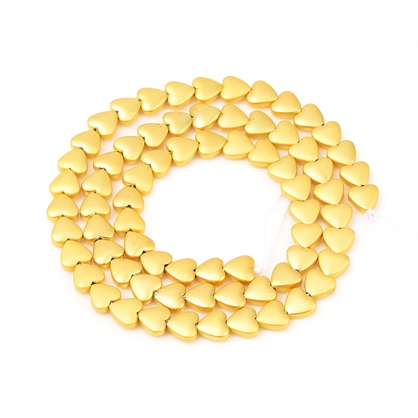 PandaHall Electroplated Non-magnetic Synthetic Hematite Beads Strands, Frosted, Heart, Golden Plated, 6x6x2.5mm, Hole: 0.8mm, about...
PandaHall Electroplated Non-magnetic Synthetic Hematite Beads Strands, Frosted, Heart, Golden Plated, 6x6x2.5mm, Hole: 0.8mm, about...