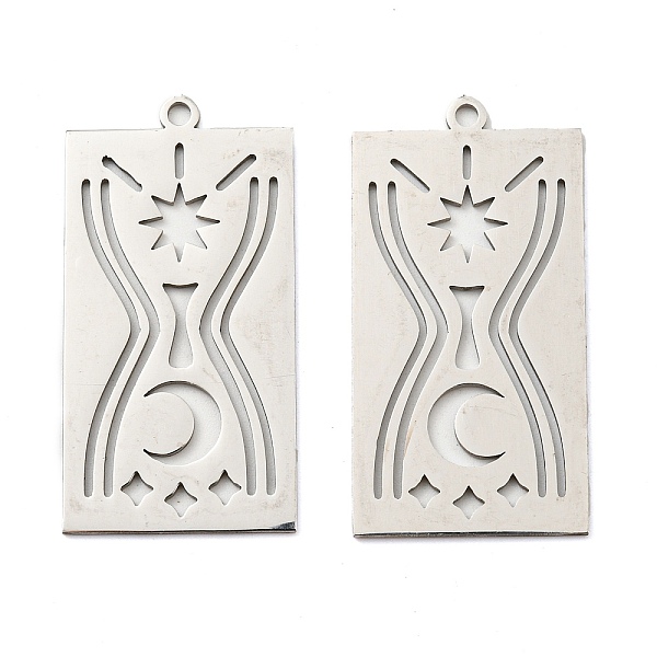 PandaHall 201 Stainless Steel Pendants, Laser Cut, Rectangle with Moon & Star Charm, Stainless Steel Color, 39x20x1mm, Hole: 2mm 201...
PandaHall 201 Stainless Steel Pendants, Laser Cut, Rectangle with Moon & Star Charm, Stainless Steel Color, 39x20x1mm, Hole: 2mm 201...