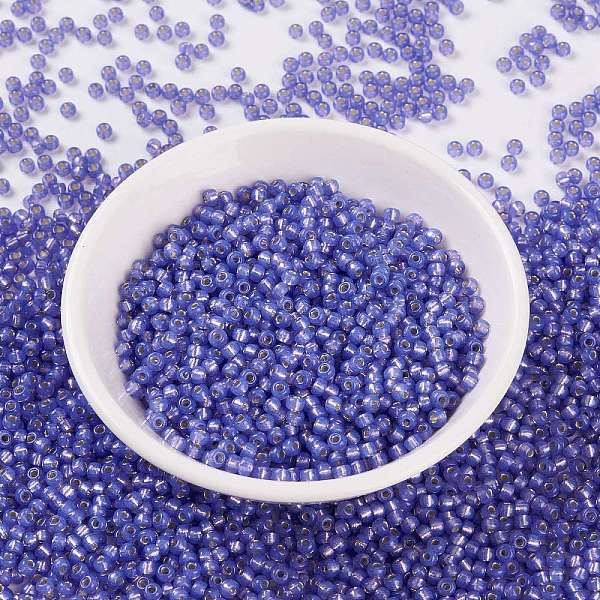 PandaHall MIYUKI Round Rocailles Beads, Japanese Seed Beads, 8/0, (RR649) Dyed Violet Silverlined Alabaster, 8/0, 3mm, Hole: 1mm, about..., Purple
PandaHall MIYUKI Round Rocailles Beads, Japanese Seed Beads, 8/0, (RR649) Dyed Violet Silverlined Alabaster, 8/0, 3mm, Hole: 1mm, about..., Purple