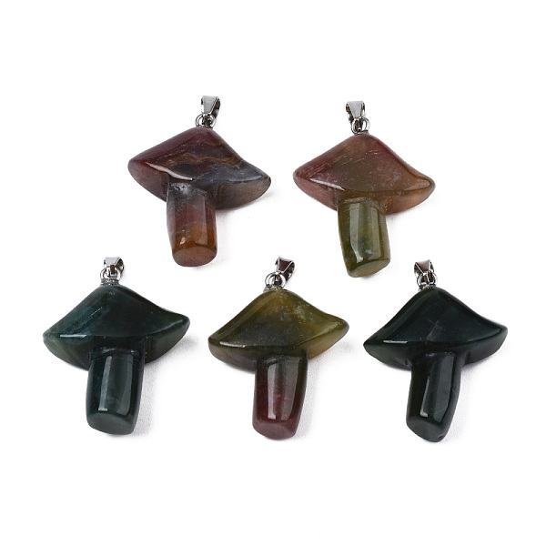 PandaHall Natural Indian Agate Pendants, with Stainless Steel Snap On Bails, Mushroom, Stainless Steel Color, 27.5~28.5x23~25x9.5~10.5mm...
PandaHall Natural Indian Agate Pendants, with Stainless Steel Snap On Bails, Mushroom, Stainless Steel Color, 27.5~28.5x23~25x9.5~10.5mm...