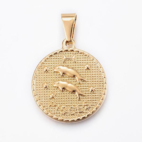 PandaHall Real 18K Gold Plated 304 Stainless Steel Pendants, Flat Round with Twelve Constellation/Zodiac Sign, Pisces, 29x25x3.2mm, Hole...
PandaHall Real 18K Gold Plated 304 Stainless Steel Pendants, Flat Round with Twelve Constellation/Zodiac Sign, Pisces, 29x25x3.2mm, Hole...
