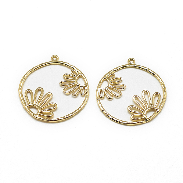 PandaHall Brass Pendants, Flat Round with Flower, Real 18K Gold Plated, 27.5x25x1mm, Hole: 1mm Brass Flat Round
PandaHall Brass Pendants, Flat Round with Flower, Real 18K Gold Plated, 27.5x25x1mm, Hole: 1mm Brass Flat Round