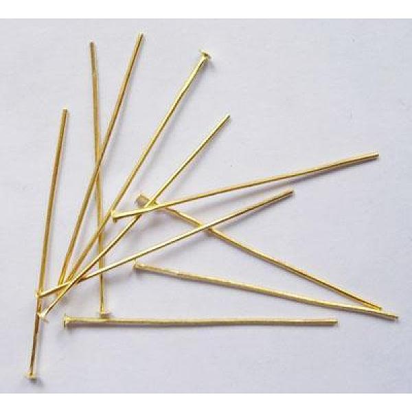 PandaHall Brass Flat Head Pins, Cadmium Free & Lead Free, Golden, Size: about 4.5cm long, 0.75~0.8mm thick(20 Gauge), about 300pcs/50g, Head...
PandaHall Brass Flat Head Pins, Cadmium Free & Lead Free, Golden, Size: about 4.5cm long, 0.75~0.8mm thick(20 Gauge), about 300pcs/50g, Head...