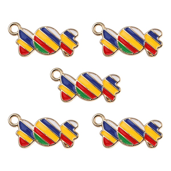 PandaHall Alloy Pendants, with Enamel, Cadmium Free & Lead Free, Light Gold, Candy, Colorful, 21x10x2mm, Hole: 2mm Alloy+Enamel Candy
PandaHall Alloy Pendants, with Enamel, Cadmium Free & Lead Free, Light Gold, Candy, Colorful, 21x10x2mm, Hole: 2mm Alloy+Enamel Candy