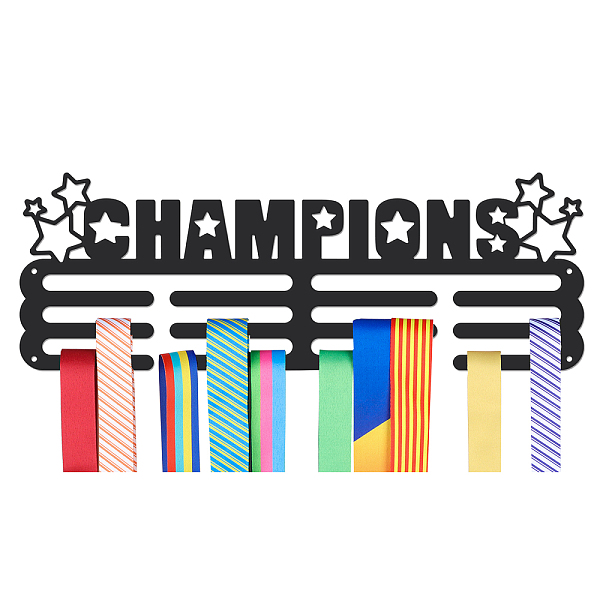 PandaHall Iron Medal Hanger Holder Display Wall Rack, with Screws, Word Champions, Star Pattern, 150x400mm Iron Star Black
PandaHall Iron Medal Hanger Holder Display Wall Rack, with Screws, Word Champions, Star Pattern, 150x400mm Iron Star Black