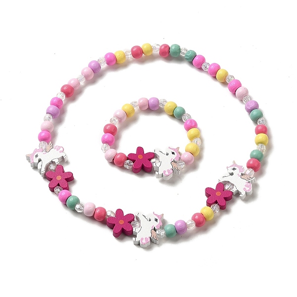 PandaHall Maple Wood & Acrylic Jewelry Set, Beaded Necklace & Stretch Bracelet for Kids, Unicorn, Bracelet: Inner Diameter: 1-3/4 inch...
PandaHall Maple Wood & Acrylic Jewelry Set, Beaded Necklace & Stretch Bracelet for Kids, Unicorn, Bracelet: Inner Diameter: 1-3/4 inch...