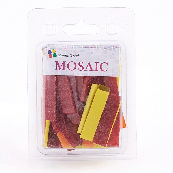 PandaHall Glass Mosaic Tiles Cabochons, for Crafts Art, Rectanglee, Red, 40.5~42.5x10~10.5x2.5~3mm, about 200g/box Glass Rectangle Red
PandaHall Glass Mosaic Tiles Cabochons, for Crafts Art, Rectanglee, Red, 40.5~42.5x10~10.5x2.5~3mm, about 200g/box Glass Rectangle Red