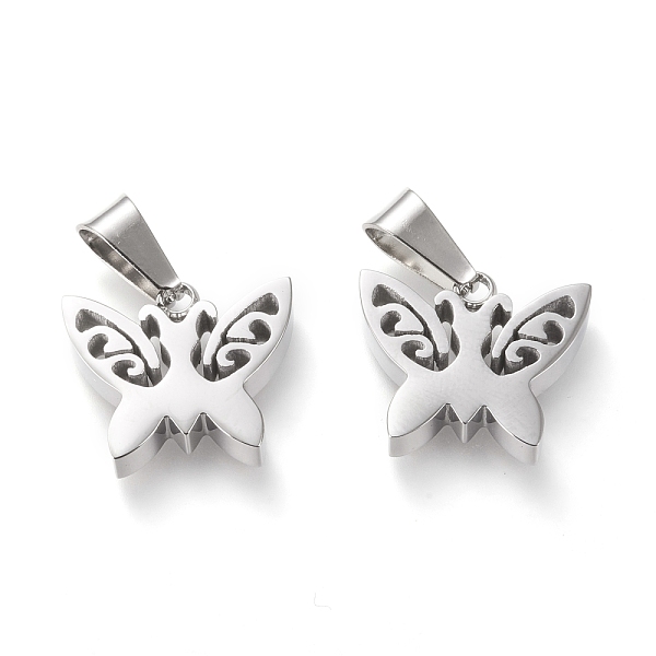 PandaHall 304 Stainless Steel Pendants, Cut-Out, Hollow, Manual Polishing, Butterfly, Stainless Steel Color, 13x15x3.5mm, Hole: 3x7mm 304...
PandaHall 304 Stainless Steel Pendants, Cut-Out, Hollow, Manual Polishing, Butterfly, Stainless Steel Color, 13x15x3.5mm, Hole: 3x7mm 304...