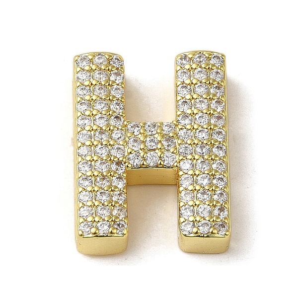 PandaHall Brass Beads, with Clear Cubic Zirconia, Letter H, 20x15.5x5.5mm, Hole: 4.5mm Brass+Cubic Zirconia Letter H Clear
PandaHall Brass Beads, with Clear Cubic Zirconia, Letter H, 20x15.5x5.5mm, Hole: 4.5mm Brass+Cubic Zirconia Letter H Clear
