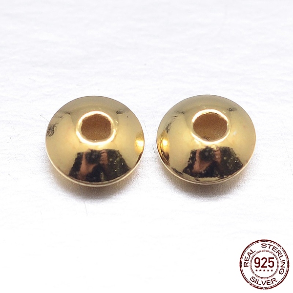 PandaHall Real 18K Gold Plated Saucer 925 Sterling Silver Spacer Beads, Golden, 4x2mm, Hole: 1.2mm, about 246pcs/20g Sterling Silver...
PandaHall Real 18K Gold Plated Saucer 925 Sterling Silver Spacer Beads, Golden, 4x2mm, Hole: 1.2mm, about 246pcs/20g Sterling Silver...