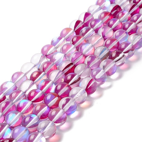 PandaHall Synthetic Moonstone Beads Strands, Round, Fuchsia, 10mm, Hole: 1mm, about 37~39pcs/strand, 14.76''~14.96''(37.5~38cm) Moonstone..., Pink
PandaHall Synthetic Moonstone Beads Strands, Round, Fuchsia, 10mm, Hole: 1mm, about 37~39pcs/strand, 14.76''~14.96''(37.5~38cm) Moonstone..., Pink