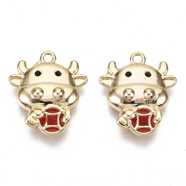 PandaHall Brass Enamel Charms, Nickel Free, Real 18K Gold Plated, Cattle, Red, 15x13x3mm, Hole: 1.2mm Brass+Enamel Cattle Red
PandaHall Brass Enamel Charms, Nickel Free, Real 18K Gold Plated, Cattle, Red, 15x13x3mm, Hole: 1.2mm Brass+Enamel Cattle Red